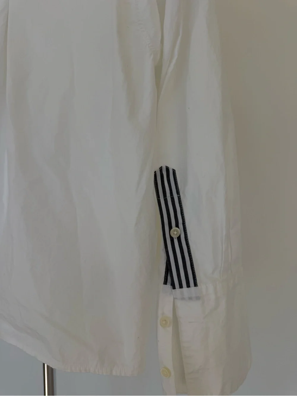 J. Crew White Button-Down Shirt with Contrast Trim